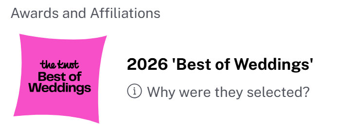 The Knot 2026 Best of Weddings award for Kosta Curries